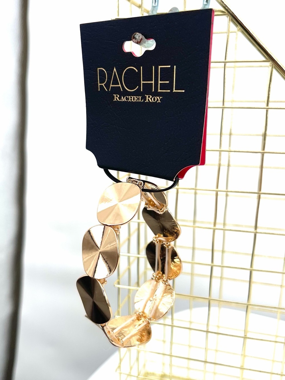 Rachel Rachel Roy nwt gold disk elastic bracelet